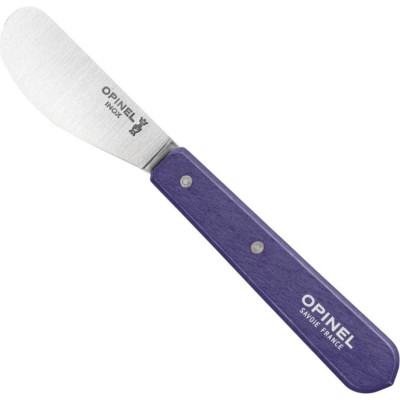 Нож для масла Opinel №117, деревянная рукоять, блистер, нержавеющая сталь, фиолетовый